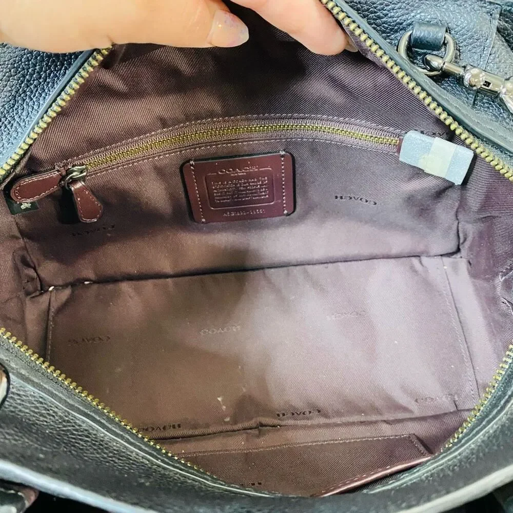 Coach 38551 Dreamer 27 Pabbled Leather Black Crossbody Bag - Picture 11 of 12